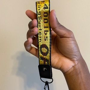 SHORT YELLOW OFF-WHITE KEYCHAIN